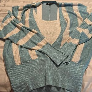 New never been used. Long sleeve multi color with shine light weight sweater.